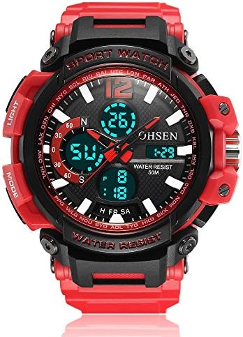 HWCOO OHSEN Watch NF9125 Men's Belt Quartz Watch Disc Calendar Waterproof Watch