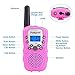 Funkprofi Walkie Talkies for Kids 22 Channels Long Range Rechargeable Walkie Talkies with Battery and Charger, Gift for Boys and Girls, 1 Pair (Pink)