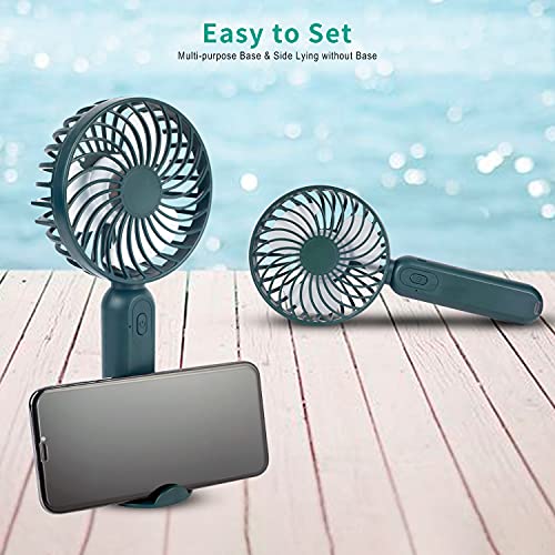 Nagaros Mini Handheld Fan, Silent Portable USB Fan With 2000mAh Rechargeable Battery, Small Personal Desk Fan for Home Office Indoor Outdoor Traveling (DarkSlateGray)