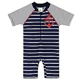 HUANQIUE Baby Toddler Boy Swimsuit Rash Guard Swimwear One Piece Stripe 2-3 T