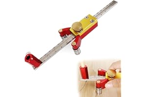 ZYNCUE 3 in 1 Woodworking Marking Gauge Scribe Tool, Adjustable Scriber for Parallel Line Drawing and Circle Measurement, Alu