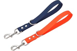 Short Dog Leash - Waterproof Dogs Leashes 10 Inch 3/4" Traffic Pet Lead Training Dog Leads Handle Grab Tab Backup Pet Car Lea
