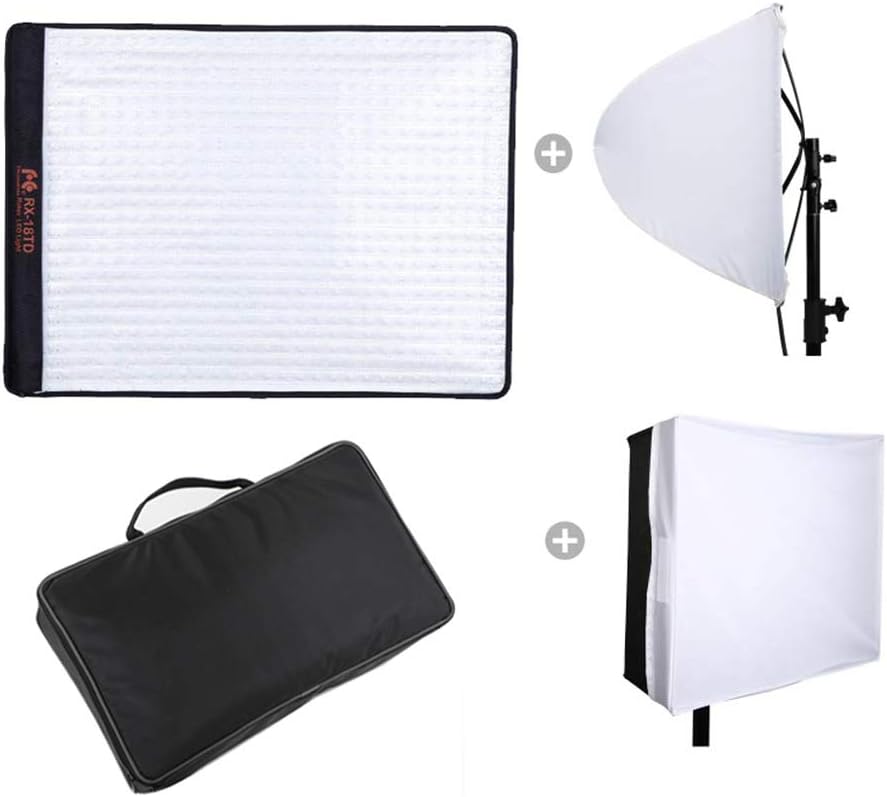 Falcon Eyes Bi-Color RX-18TD with Softbox Diffuser Portable LED Photo Light Flexible LED Photo Light (RX-18TD with Diffuser)