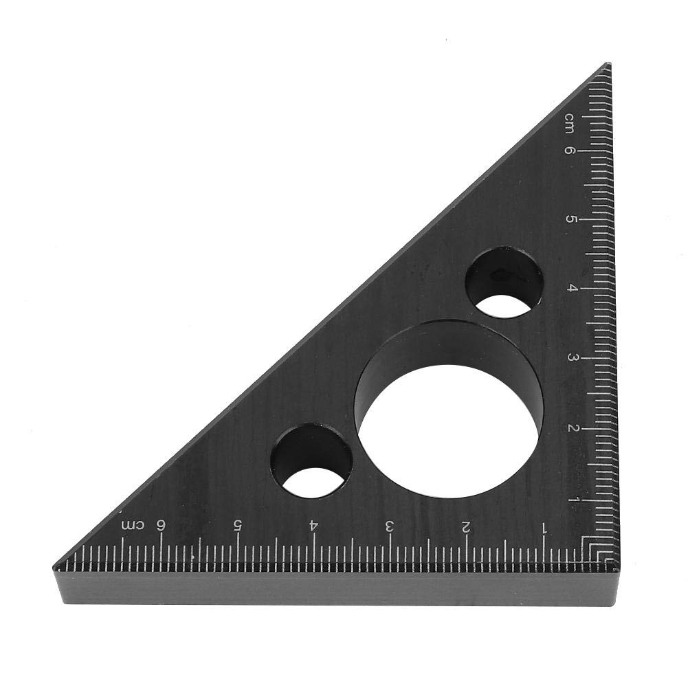 45 Degree Triangle Angle Measure, Aluminum Alloy Triangle Ruler, High Precision Woodworking Measuring Tool for Engineer Carpenter
