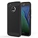 Moto G5 Plus Case - MoKo Ultra Slim Lightweight Carbon Fiber Design Flexible Soft TPU Bumper Shock Absorption Rubber Protective Case Cover for Motorola Moto G5 Plus, Black