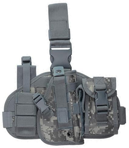 Hufttasche Waffenetui Universal Tactical Holster Oberschenkelbeinpistole Airsoft Pistolenhalfter Pistolenbeutel Mit Magazintasche Acu Amazon De Sport Freizeit