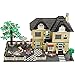 816 Piece Toy Family Cottage Themed Interconnecting Building Block Set with Yard, Garden, Figurines and Other Fun Assorted Pieces by Dimple