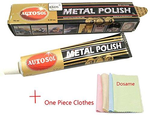 Autosol Metal Polish 3.33 Oz.(75ml) Copper Brass Alumium and more with Polishing Clothes