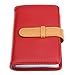 DEEZOMO High Quality PU Leather Credit Card Holder with 26 Card Slots - Book Style - Size 4.2 X 3 X 0.7 Inches (Red)