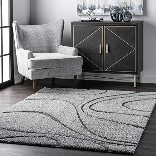 nuLOOM Carolyn Modern Shag Area Rug, 5x8, Dark Grey Pricepulse
