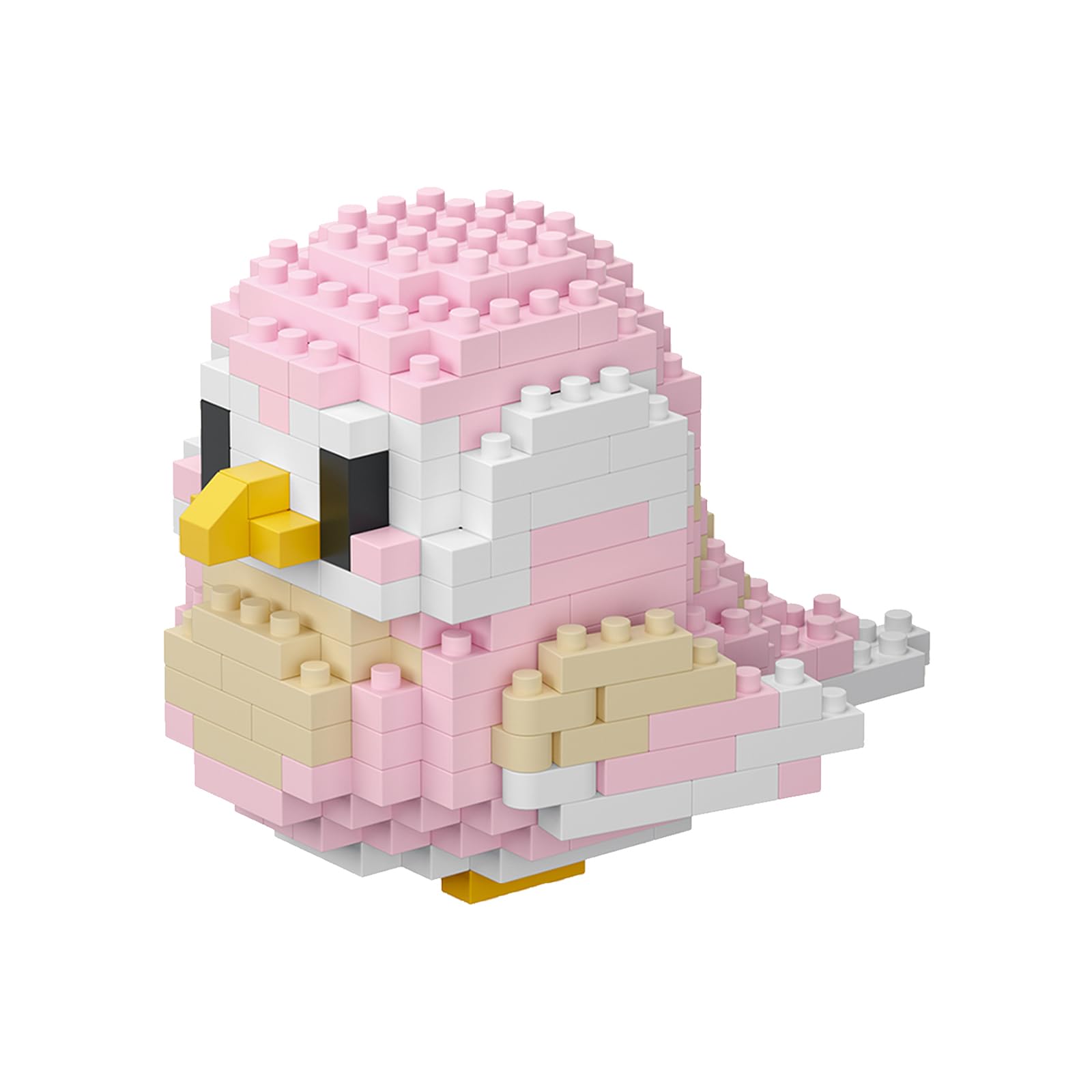 NOOLY Parrot Micro Building Bricks Kit Bird Thmed Blocks Set Decoration for Home and Office WKLJM-01 244Pcs (Peach Pink) 8917