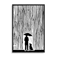 Framed Canvas Wall Art Modern Geometric Pattern Canvas Prints Home Artwork Decoration for Living Room,Bedroom - 16x24 inches