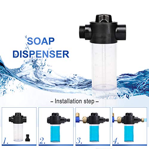 CAVEEN Jet Car Washer Power Hose Nozzle, Magic High Pressure Wand, Flexible Water Hose Nozzle Sprayer Extendable Home Garden Car Washing Glass Window Cleaning