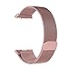 For Fitbit Ionic Bands, bayite Stainless Steel Milanese Loop Metal Replacement Strap with Unique Magnet Lock Accessories for Fitbit Ionic Small Rose Pink