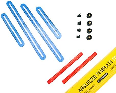 ExquisiteHomeAngleizer Template Tool - Multi Angle Measuring Ruler &amp; Flooring Template Ruler and Angle-izer Layout for Engineer, Handymen Builder, Craftsmen and DIY-ers