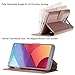 Style4U LG G6 Case, LG G6 Plus Case, Slim Fit Premium Durable Leather Protective Wallet Case with Card Cash Slots, Flip Cover, Secure Magnetic Closure, Kickstand for LG G6 with 1 Stylus (Rose Gold)