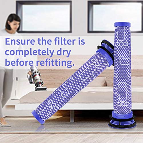 morpilot 3 Pack Filter for Dyson Washable Pre Filter Replacements Compatible with Dyson V6 V7 V8 DC58 DC59 DC61 DC62 DC74 Replaces Dyson 965661-01 (V6)