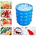 Ice Bucket,Large Silicone Ice Bucket & Ice Mold with lid, (2 in 1) Space Saving Ice Cube Maker, Silicon Ice Cube Maker Besmon, Portable Silicon Ice Cube Maker