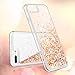 Maxdara Compatible iPhone 6 Plus 6s Plus 7 Plus 8 Plus Case Glitter Liquid Girls Women Case (Screen Protector) Bling Sparkle Luxury Pretty Case for iPhone 6 Plus 6s Plus 7 Plus 8 Plus (Gold Silver)