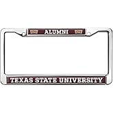 Texas State University Alumni Logo Full Size Standard License Plate Metal Frame