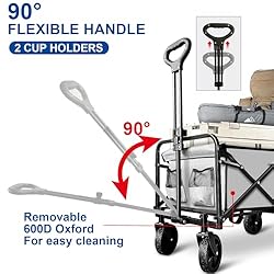Collapsible Foldable Wagon, Beach Cart Large