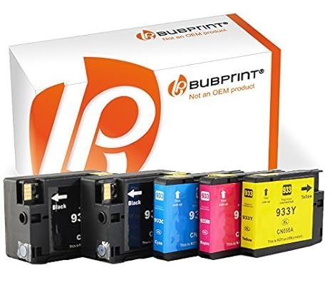 Bubprint 5 Druckerpatronen kompatibel für HP 932XL 933XL für Officejet 6100 e-Printer 6600 e-All-in-One 6700 Premium 7110 751