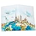 ZONGSHU Passport Cover Holder Case Scenery Patten Travel Luggage Passport Waller With Pu Leather