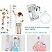 Adhesive Shower Head Holder,Adjustable Shower Wand Holder,Handheld Shower Head Wall Mount Bracket with 2 Hanger Hooks,Showerhead &Bidet Sprayer Bracket Better Than Suction Cups