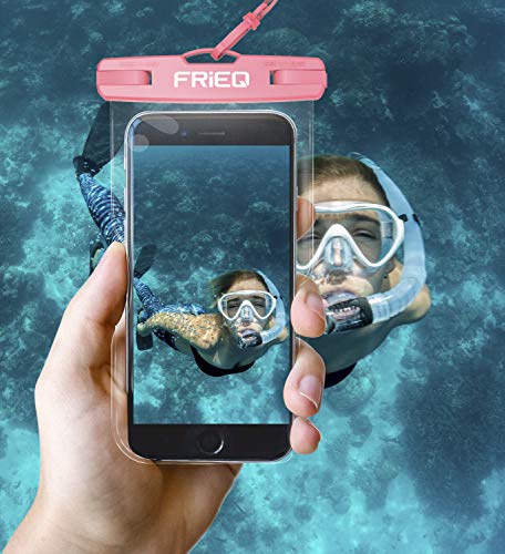 Waterproof Case 2 Pack for iPhone Xs Max XR XS X 8 7 6S Plus, Samsung Galaxy S10 S10e S9 S8 +/Note 9 8, Pixel 3 2 XL HTC LG Sony Moto up to 6.5" (Black and Pink)