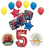 Mayflower Products The Ultimate Spider-Man 5th Birthday Party Supplies and Balloon Decorations
