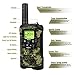 Kids Walkie Talkies Set - Walkie Talkies for Kids 2 Way Radio Boy Birthday Gift for 4-8 Year Old Boys and Girls Fit Games, Adventure and Camping. Strap and Paracord Bracelet Included. (Camo)