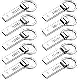 YUHOVES Metal USB 2.0 Flash Drive 10 Pack 8GB - Silver (YH-2101/8)