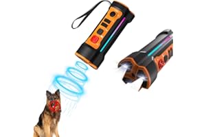X.I. PRODUCTS 2024 Release 3 in 1 Anti Barking Device for Dog | Long Range Dog Bark Deterrent Device | Rechargeable Ultrasonic Dog Repeller with Flashlight LED Light | No More Barking in Indoor & Outdoor