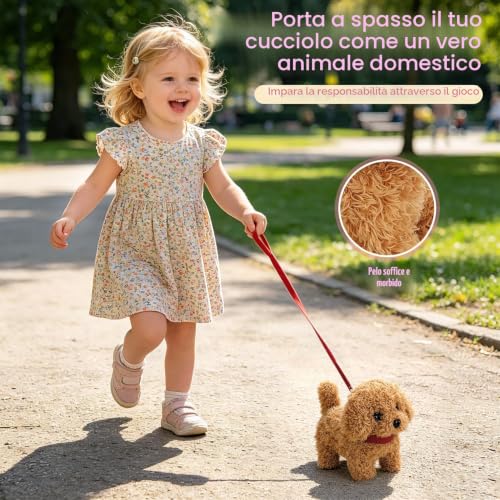 Dreamon Dog Barking and Walking Dog Toy Walking and Barking with Kennel Pet Care Accessories Gift Girl 3 4 5 Years Old