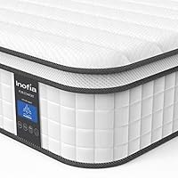 Queen Mattress, Inofia Responsive Memory Foam Mattress, Hybrid Innerspring Mattress in a Box, Sleep Cooler with More Pressure Relief & Support, CertiPUR-US Certified, 10 Inch, Double Size