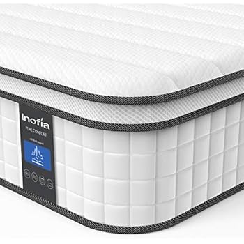 Twin Mattress, Inofia Responsive Memory Foam Mattress, Hybrid Innerspring Mattress in a Box, Sleep Cooler with More Pressure Relief & Support, CertiPUR-US Certified, 10 Inch, Single Size
