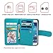 xhorizon Premium Leather Folio Case [Wallet Function] [Magnetic Detachable] Fashion Wristlet Lanyard Hand Strap Purse Multiple Card Slots Cash Compartment Pocket for Samsung Galaxy S4 Mini (I9190)