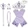 Accessoires Déguisement Princesse Vicloon - Diadème, Bagette, Collier, Gants - Pour Fête Anniversaire