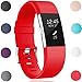 GEAK for Fitbit Charge 2 Bands, Adjustable Replacement Sport Accessory Strap Bands for Fitbit Charge 2, Small Classic-Red