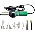 SOMHOOM Professional Hot Air Gun 1600W for Plastic Welding - 5 Nozzles、Heating Core and Roller Included -TPO Welder-Hot Air Welder Torch-Ideal for PVC/PP/PE Repairs and Welding Heat Gun