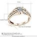 Yoursfs Promise Rings for Her 18K Rose Gold Plated Jewelry Rings Women CZ Engagement Rings Gift
