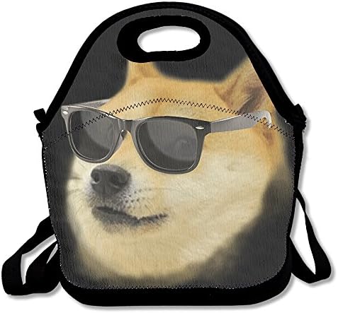 SuperWW Doge Face Lunch Bag Tote Handbag