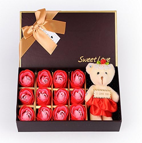 Forever Bath Soap Rose Flower Gift for Anniversary Birthday Mother's Day Wedding Valentine’s Day Guest Soap shaped Petals (Pink)