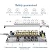 Witeem Surge Protector Power Strip with 10 Outlets & 4 USB Ports and 6ft Extension Cord Charging Station, White