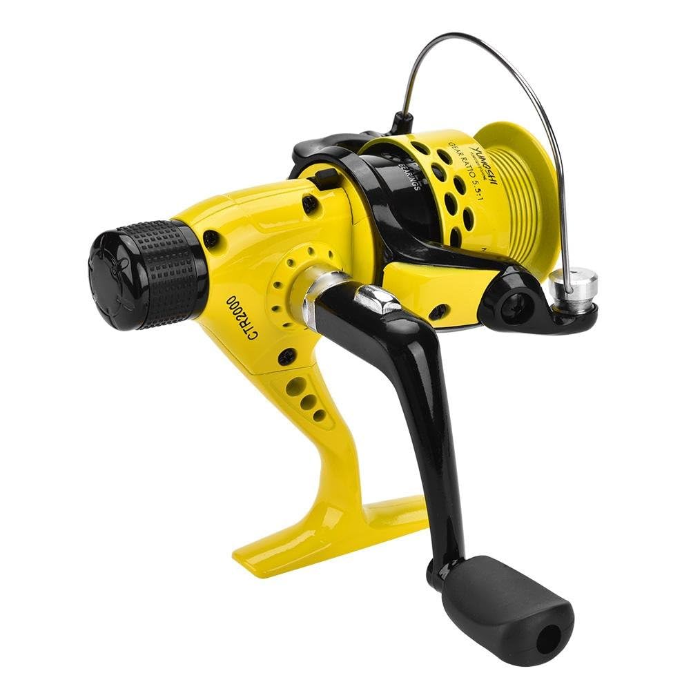 Spinning Reel, Heavy Duty Saltwater and Freshwater Fishing Reel with 12 Bearings, Anti-Corrosion Lightweight Rust Resistant for Ambidextrous Use (#2000)