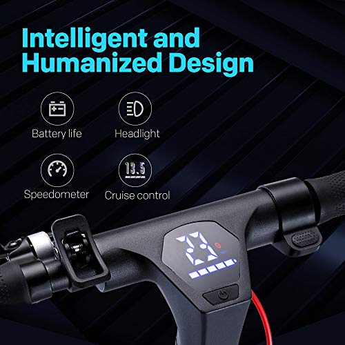 QINGOR Electric Scooter Powerful 350W Motor 10” Solid Tires OneStep