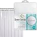 CREATOV DESIGN Shower Curtain Liner - 72x72 Clear Peva Fabric Shower Curtain for Bathroom Waterproof Odorless Eco Friendly Heavy Duty Metal Grommets 1 Pack