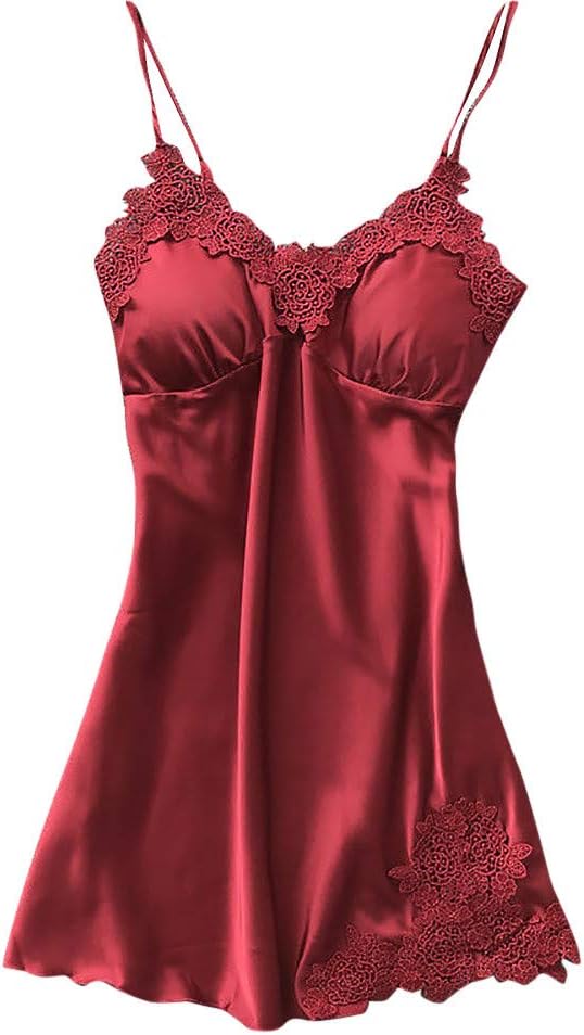 Women's Comfortable Nightwear Push Up Padded Bra Lace Splice Strappy Sleepwear Sexy Lingerie Erotic Underwear