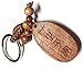 Betterdecor Feng shui Chinese Zodiac Goat Ram Key Ring Key Chain for success and wealth luck (Wood Carved Goat)