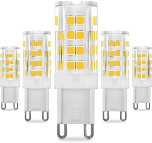 Comwinn G9 LED Bulb - 5W/400LM, 40 Watt Halogen Bulbs Equivalent, Daylight White 6000K, 360° Beam Angle, 220-240V, 5-Pack [Energy Class A+] (Warmwhite)